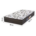 Ver imagem 5 de Cama Box Baú Solteiro Colchão Espuma Orthoface Polar 88x188x25cm Marrom - Suporta Até 120kg