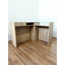 Ver imagem 2 de Balcão Compacto em L Amadeirado - Estilo e Funcionalidade