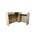 Ver imagem 1 de Balcão Compacto em L Amadeirado - Estilo e Funcionalidade