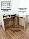 Ver imagem 3 de Balcão Compacto em L Amadeirado - Estilo e Funcionalidade