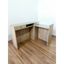 Ver imagem 4 de Balcão Compacto em L Amadeirado - Estilo e Funcionalidade