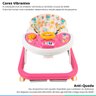 Andador Bebê Infantil Musical Primeiros Passos do Bebê +4 Meses Até 12Kg Styll Baby - Rosa - 3