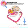 Andador Bebê Infantil Musical Primeiros Passos do Bebê +4 Meses Até 12Kg Styll Baby - Rosa - 2