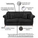 Ver imagem 4 de Sofá 3 Lugares 200cm Veludo Arras Preto