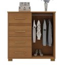 Ver imagem 2 de Cômoda 4 Gavetas 2 Portas Bella Rodial Cinamomo