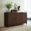 Ver imagem 3 de Aparador Buffet para Sala de Jantar 3 Portas 160cm Madeira Maciça Ethos F06 Café - Lyam Decor