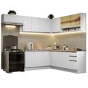 Ver imagem 3 de Armário de Cozinha Completa de Canto 469cm Branco Glamy Madesa 01