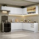 Ver imagem 1 de Armário de Cozinha Completa de Canto 469cm Branco Glamy Madesa 01