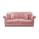 Ver imagem 6 de Sofá 3 Lugares 200cm Veludo Arras Rosa