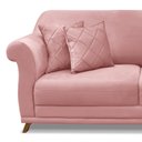 Ver imagem 5 de Sofá 3 Lugares 200cm Veludo Arras Rosa