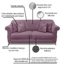 Ver imagem 4 de Sofá 3 Lugares 200cm Veludo Arras Roxo Uva