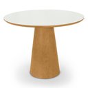 Ver imagem 2 de Conjunto Mesa de Jantar Redonda Quiara 100cm Branco com 4 Cadeiras Marcela - Preto