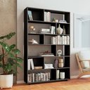 Ver imagem 2 de Estante para Livros 5 Prateleiras 12 Nichos Be47 Preto - Brv Móveis