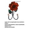 Cabide 2 Ganchos Rosas de Ferro - Suporte Duplo:vermelho - 4