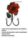 Ver imagem 4 de Cabide 2 Ganchos Rosas de Ferro - Suporte Duplo:vermelho