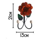 Ver imagem 3 de Cabide 2 Ganchos Rosas de Ferro - Suporte Duplo:vermelho
