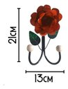 Ver imagem 3 de Cabide 2 Ganchos Rosas de Ferro - Suporte Duplo:vermelho