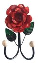 Ver imagem 1 de Cabide 2 Ganchos Rosas de Ferro - Suporte Duplo:vermelho