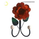 Ver imagem 2 de Cabide 2 Ganchos Rosas de Ferro - Suporte Duplo:vermelho