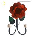 Ver imagem 2 de Cabide 2 Ganchos Rosas de Ferro - Suporte Duplo:vermelho