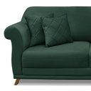 Ver imagem 5 de Sofá 3 Lugares 200cm Veludo Arras Verde Floresta