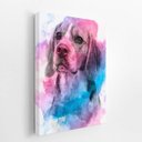 Ver imagem 2 de Quadro Cachorro Beagle Tinta Aquarela Canvas 30x40cm