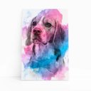 Ver imagem 1 de Quadro Cachorro Beagle Tinta Aquarela Canvas 30x40cm