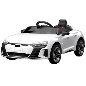 Mini Carro Elétrico Infantil Audi Etron Gt Bateria 6V Branco Motorizado Controle Importway Bw-273br 