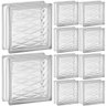 Kit 10 Tijolos Bloco de Vidro Transparente 19x19x8 Losangos - 1