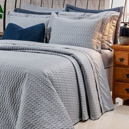 Jogo de Lençol Queen 400 Fios Egípcio Cinza 100% Algodão Bordado 4 Peças - 3