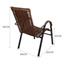 Ver imagem 4 de Cadeira de Área Externa Bela de Aço Carbono e Fibra Sintética