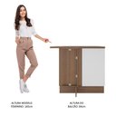 Ver imagem 6 de Balcão de Canto Madesa Stella 1 Porta Rustic/Branco