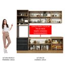 Ver imagem 6 de Armário de Cozinha Completa 240cm Rustic/Preto Lux Madesa 03
