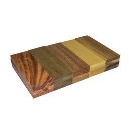 Tala de madeira nobre para cutelaria 10 pares 1X5,5X16CM - 2