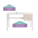 Ver imagem 2 de Escrivaninha Infantil Club House Wood com Casatema 120cm Pés em Madeira Maciça MadeiraOriginals Branco E Natural