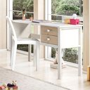 Ver imagem 1 de Escrivaninha Infantil Club House Wood com Casatema 120cm Pés em Madeira Maciça MadeiraOriginals Branco E Natural