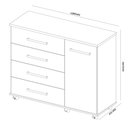 Ver imagem 4 de Cômoda Para Quarto 1 Porta 4 Gavetas Flora D02 Branco - Mpozenato