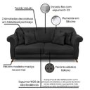Ver imagem 4 de Sofá 3 Lugares 220cm Veludo Arras Preto