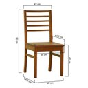 Ver imagem 4 de Cadeira Tiê Madeira Maciça Encosto Ripado - Amêndoa Assento Ripado Amêndoa