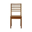 Ver imagem 5 de Cadeira Tiê Madeira Maciça Encosto Ripado - Amêndoa Assento Ripado Amêndoa