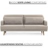 Sofá-cama Herval Vega, 4 Lugares, Linho Bege - 4