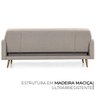 Sofá-cama Herval Vega, 4 Lugares, Linho Bege - 8