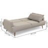 Sofá-cama Herval Vega, 4 Lugares, Linho Bege - 11