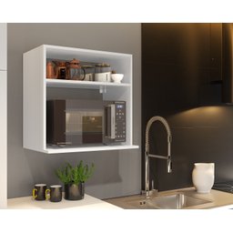 Suporte Para Micro-ondas e Forno Suspenso Luxo Branco - 2