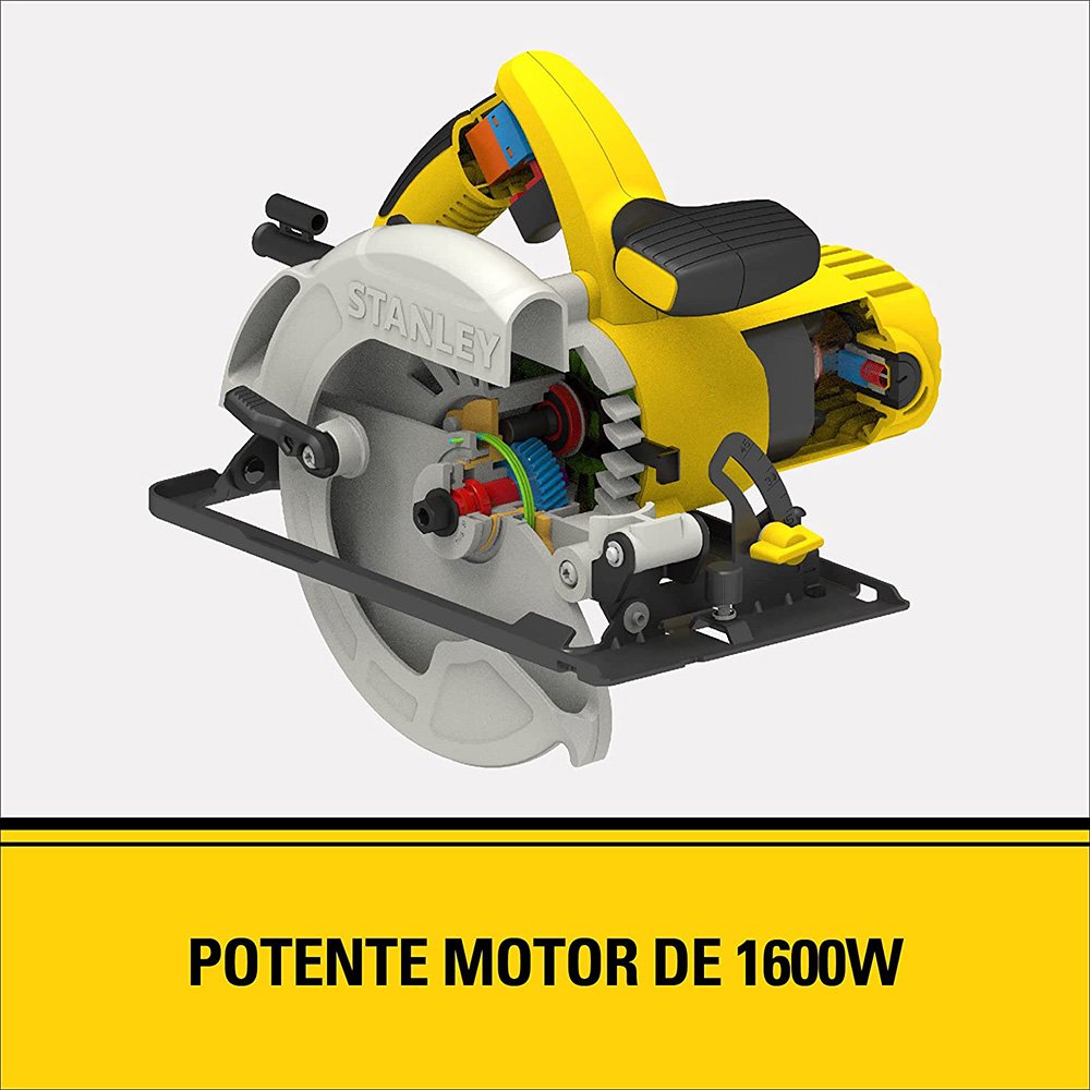 Serra Circular 7-1/4 184mm, 1600w, 5500 Rpm, C/2 Discos, 127v - Sc16d2-br - Stanley - 5