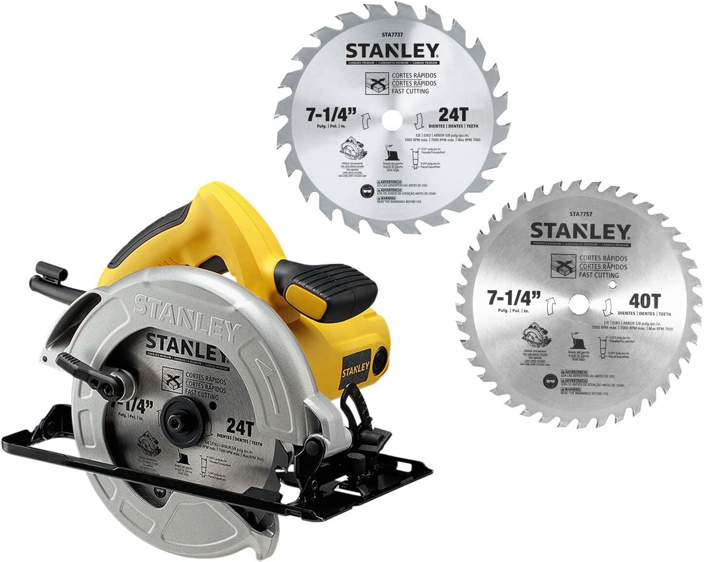 Serra Circular 7-1/4 184mm, 1600w, 5500 Rpm, C/2 Discos, 127v - Sc16d2-br - Stanley - 4