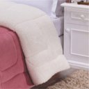 Ver imagem 2 de Edredom Coberdrom Fenix Solteiro Sherpa e Manta - Rosa