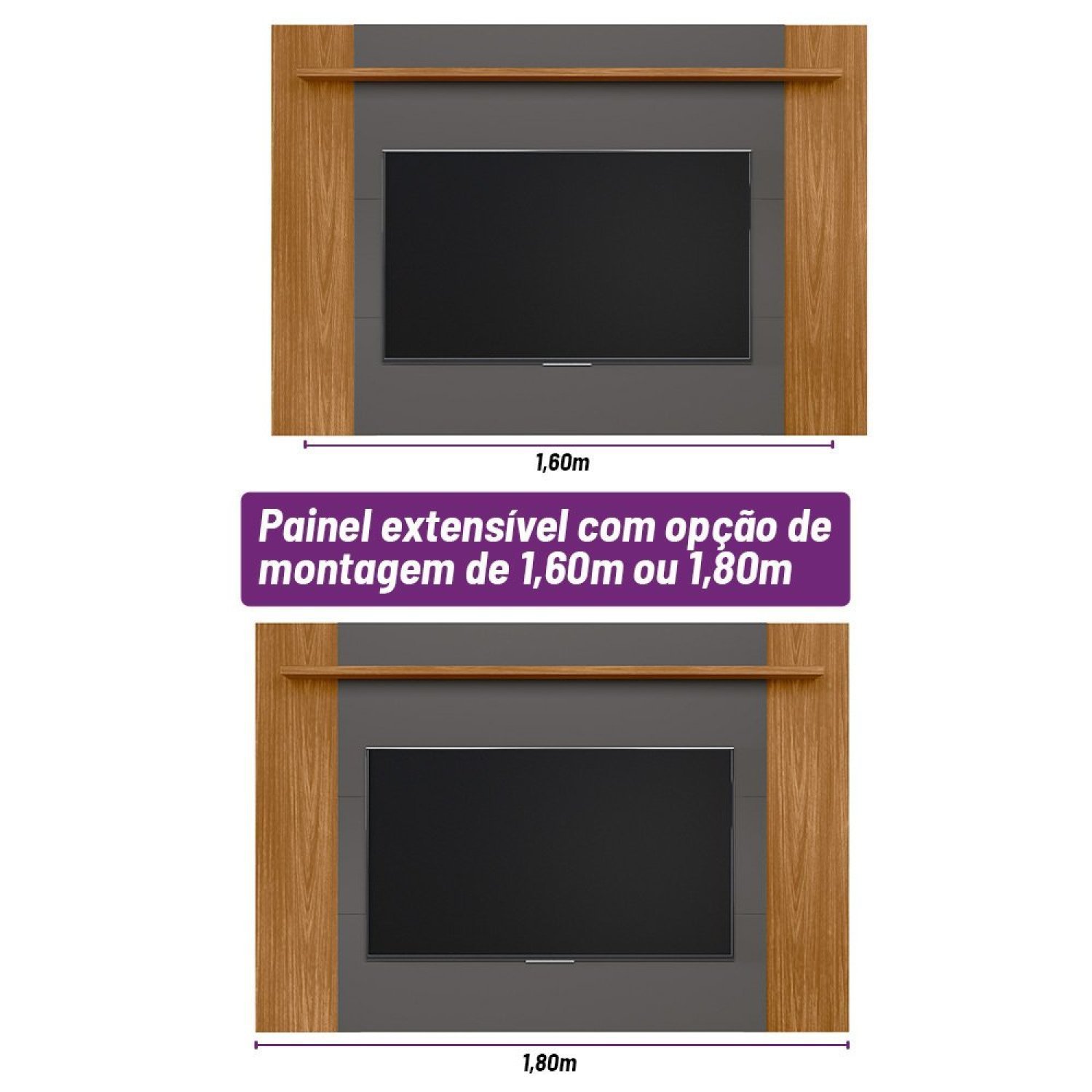 Painel Extensível para TV 55 Polegadas Tulum Linea Brasil - 6