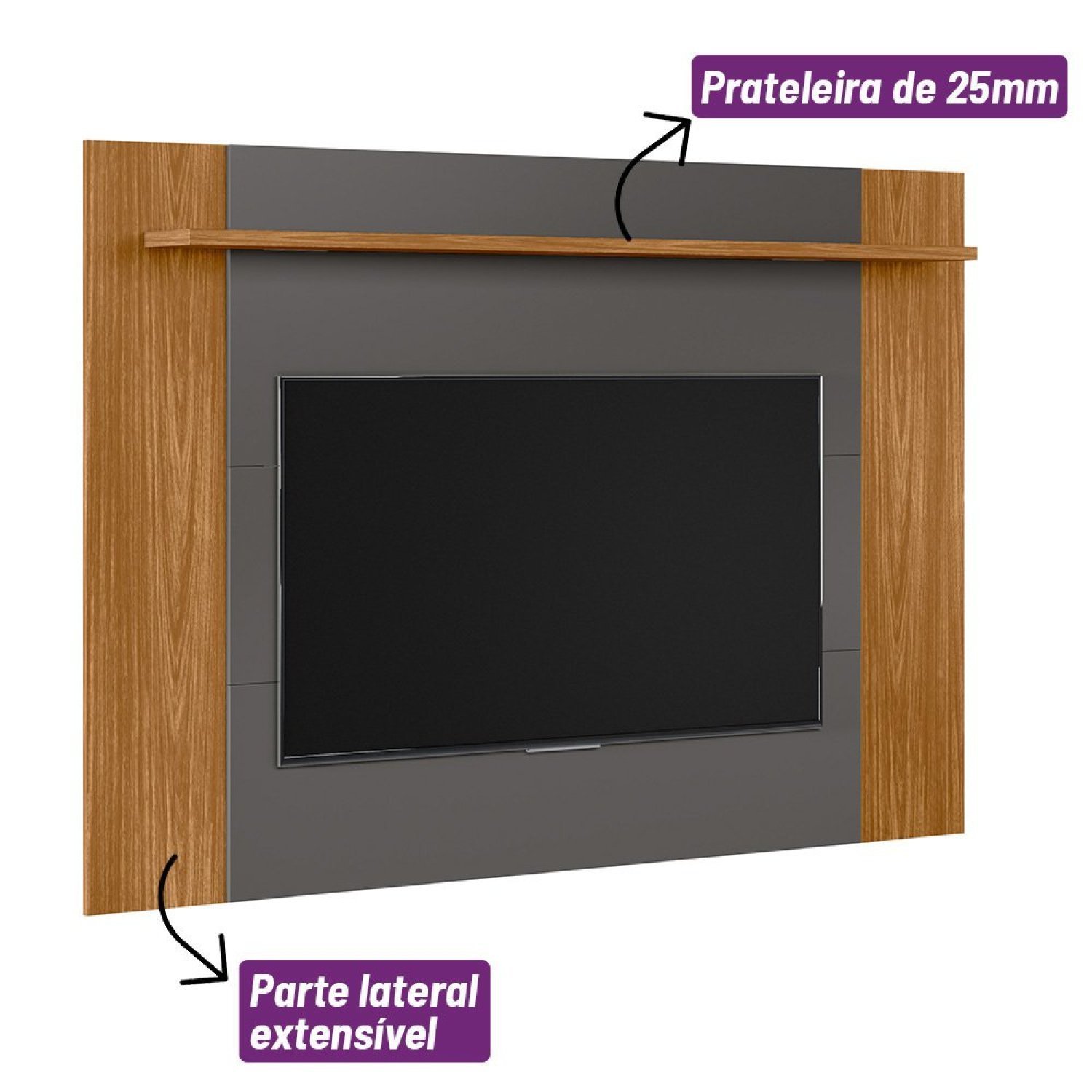 Painel Extensível para TV 55 Polegadas Tulum Linea Brasil - 7
