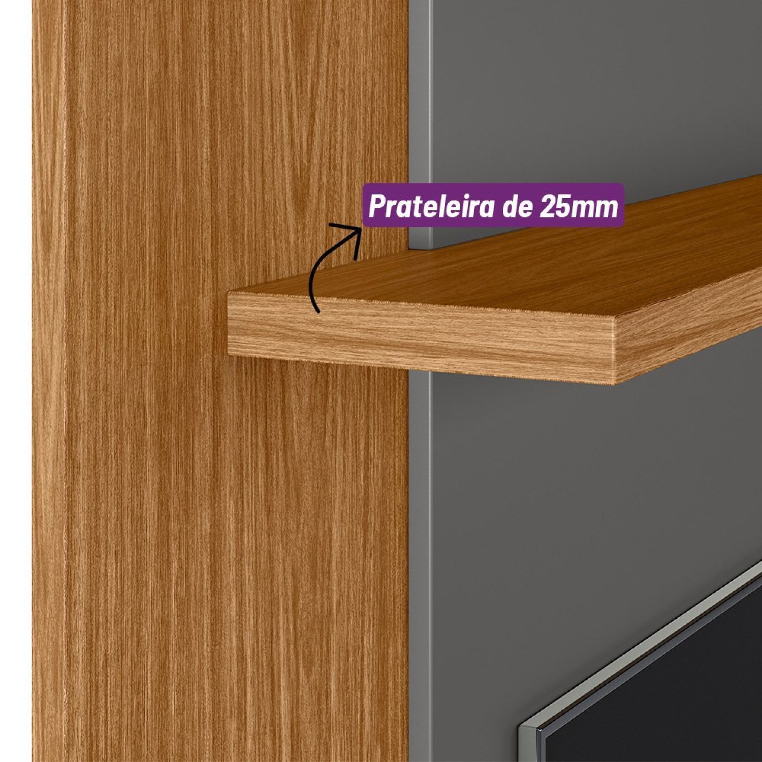 Painel Extensível para TV 55 Polegadas Tulum Linea Brasil - 8